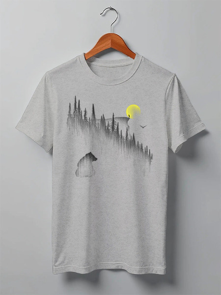 Заказать мужскую футболку в Москве. Футболка классическая Forest Friends от oneredfoxstore@gmail.com - готовые дизайны и нанесение принтов.