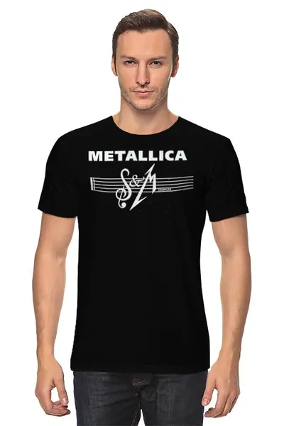 Заказать мужскую футболку в Москве. Футболка классическая Metallica от Leichenwagen - готовые дизайны и нанесение принтов.