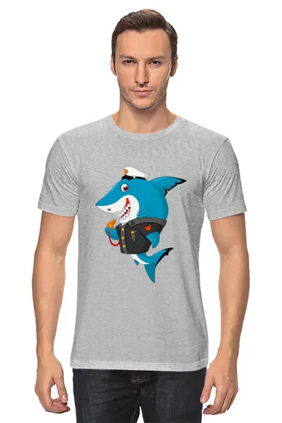 Заказать мужскую футболку в Москве. Футболка классическая Капитан от T-shirt print  - готовые дизайны и нанесение принтов.