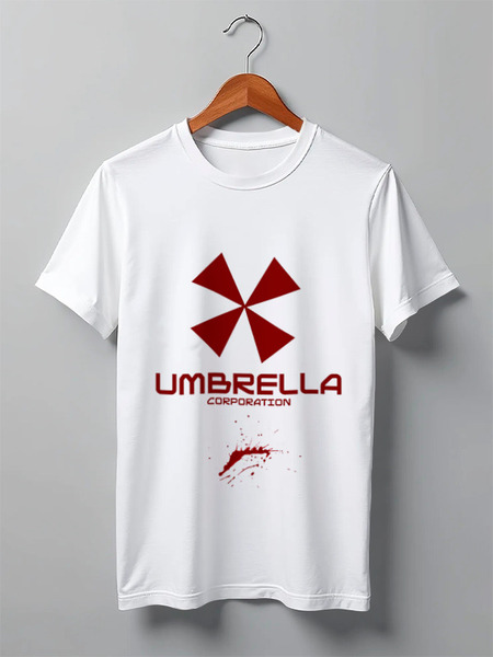 Заказать мужскую футболку в Москве. Футболка классическая Resident Evil: Umbrella Corporation от game-fan - готовые дизайны и нанесение принтов.
