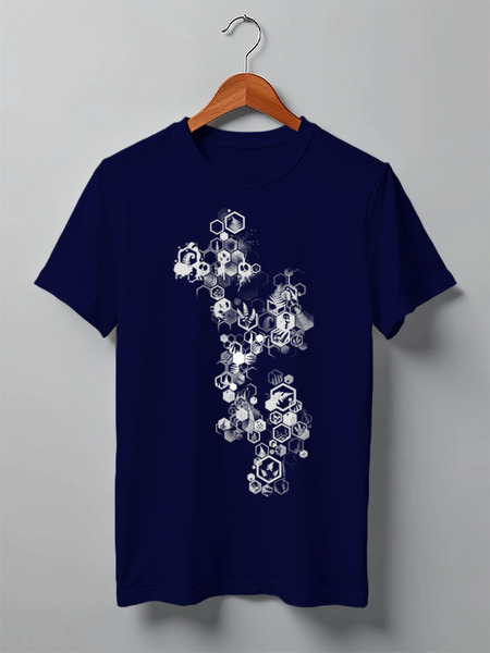 Заказать мужскую футболку в Москве. Футболка классическая Original Hexagon от oneredfoxstore@gmail.com - готовые дизайны и нанесение принтов.