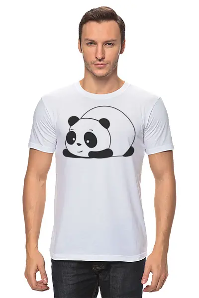 Заказать мужскую футболку в Москве. Футболка классическая Bear Here от oneredfoxstore@gmail.com - готовые дизайны и нанесение принтов.