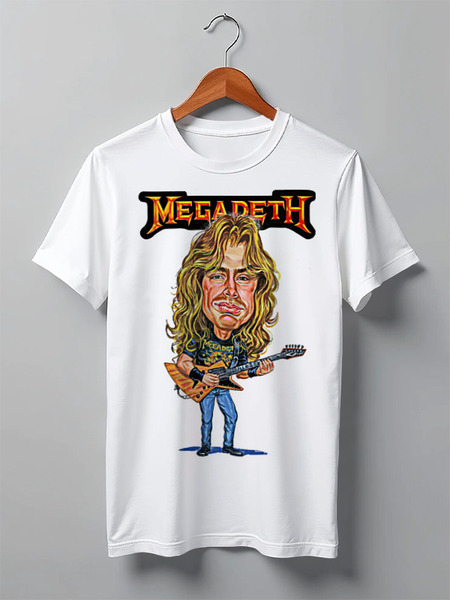 Заказать мужскую футболку в Москве. Футболка классическая Megadeth от Leichenwagen - готовые дизайны и нанесение принтов.