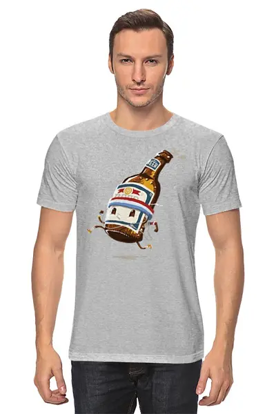 Заказать мужскую футболку в Москве. Футболка классическая Пивасик от printik - готовые дизайны и нанесение принтов.