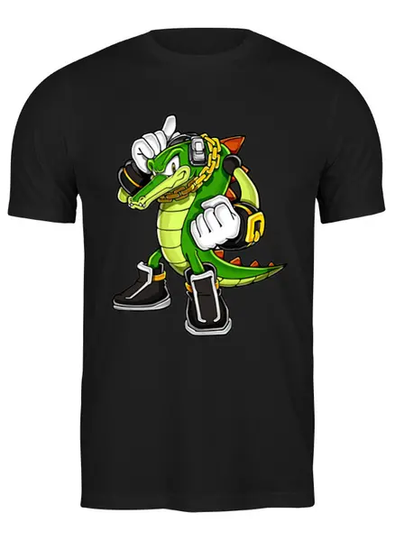 Заказать мужскую футболку в Москве. Футболка классическая Крокодайл от T-shirt print  - готовые дизайны и нанесение принтов.