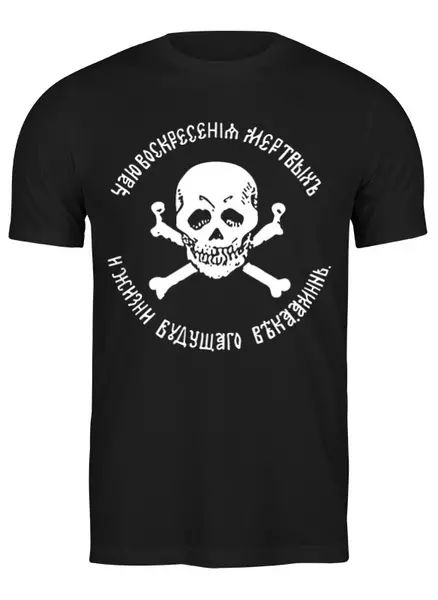Заказать мужскую футболку в Москве. Футболка классическая Флаг генерала Бакланова от Leichenwagen - готовые дизайны и нанесение принтов.