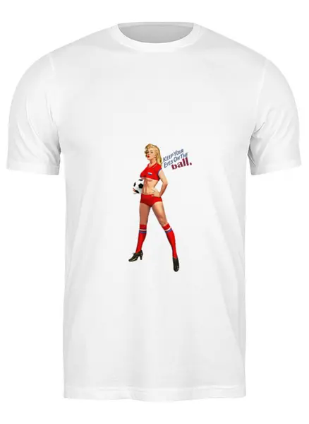 Заказать мужскую футболку в Москве. Футболка классическая Pin Up от торгаш - готовые дизайны и нанесение принтов.