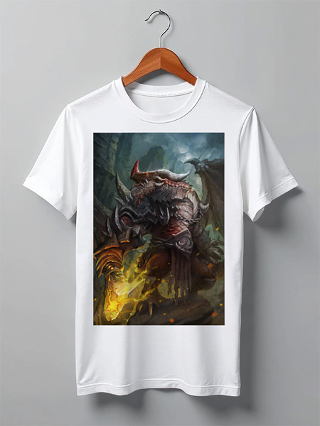 Заказать мужскую футболку в Москве. Футболка классическая Dragon knight от scoopysmith - готовые дизайны и нанесение принтов.