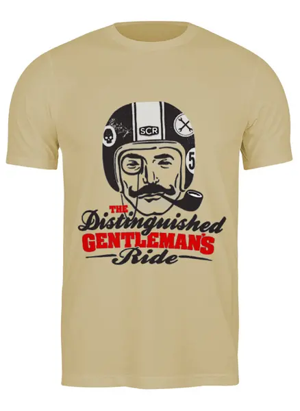 Заказать мужскую футболку в Москве. Футболка классическая The Distinguished Gentleman's Ride от madwheelz - готовые дизайны и нанесение принтов.