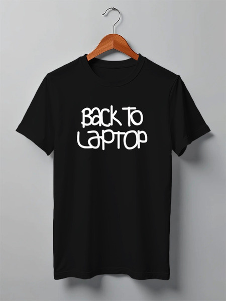 Заказать мужскую футболку в Москве. Футболка классическая "BACK TO LAPTOP" от cooldesign  - готовые дизайны и нанесение принтов.