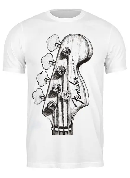 Заказать мужскую футболку в Москве. Футболка классическая Bass Guitar от Vladec11 - готовые дизайны и нанесение принтов.