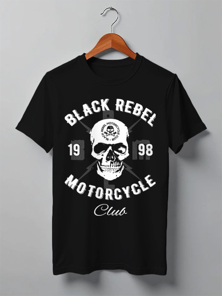 Заказать мужскую футболку в Москве. Футболка классическая Black Rebel Motorcycle Club от geekbox - готовые дизайны и нанесение принтов.