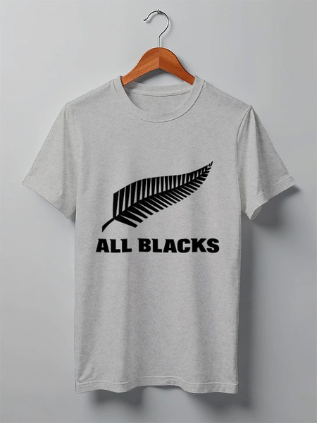 Заказать мужскую футболку в Москве. Футболка классическая All Blacks от Rugby  Man - готовые дизайны и нанесение принтов.
