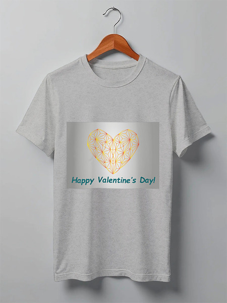 Заказать мужскую футболку в Москве. Футболка классическая Low Poly Heart  от natulia_hatulia@yahoo.com - готовые дизайны и нанесение принтов.