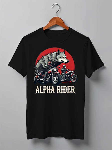 Заказать мужскую футболку в Москве. Футболка классическая Alpha Rider от 777-71@mail.ru - готовые дизайны и нанесение принтов.