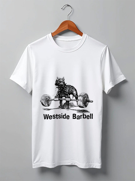 Заказать мужскую футболку в Москве. Футболка классическая Westside Barbell Hoodie от BigBrother - готовые дизайны и нанесение принтов.
