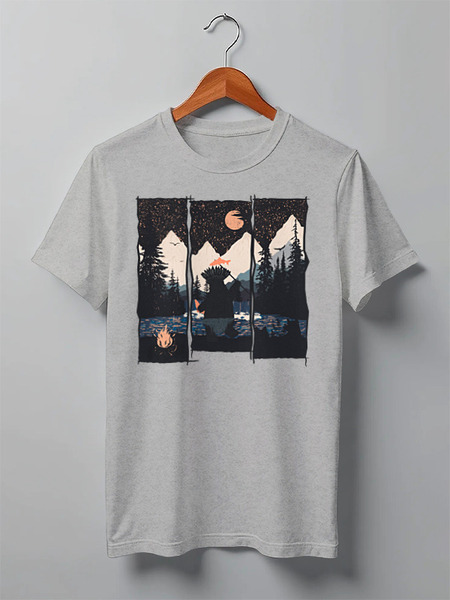 Заказать мужскую футболку в Москве. Футболка классическая Native Fisher от oneredfoxstore@gmail.com - готовые дизайны и нанесение принтов.