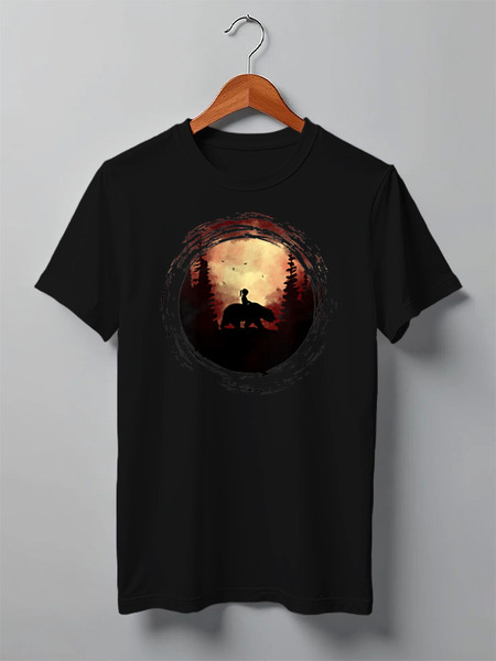Заказать мужскую футболку в Москве. Футболка классическая Bear Here от oneredfoxstore@gmail.com - готовые дизайны и нанесение принтов.