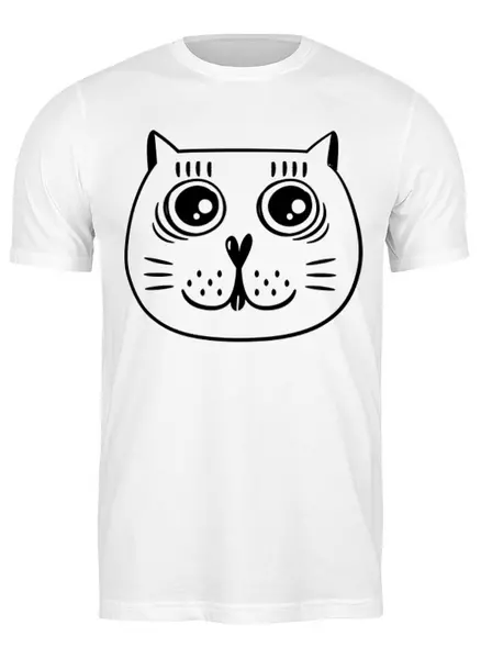 Заказать мужскую футболку в Москве. Футболка классическая Cats Here от oneredfoxstore@gmail.com - готовые дизайны и нанесение принтов.