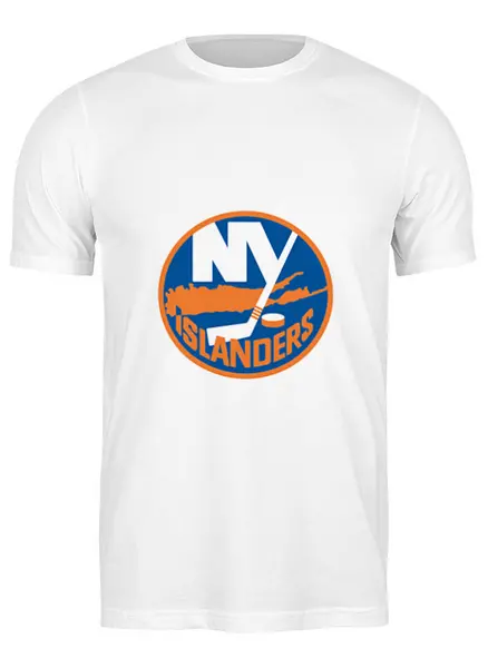 Заказать мужскую футболку в Москве. Футболка классическая New York Islanders от BURNSHIRTS - готовые дизайны и нанесение принтов.