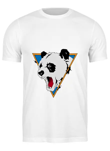 Заказать мужскую футболку в Москве. Футболка классическая Злая панда от kseniya86 - готовые дизайны и нанесение принтов.