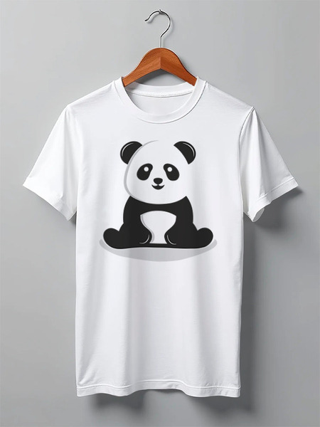 Заказать мужскую футболку в Москве. Футболка классическая ◈PANDA◈ от balden - готовые дизайны и нанесение принтов.