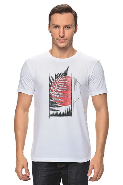 Заказать мужскую футболку в Москве. Футболка классическая Forest Fern от oneredfoxstore@gmail.com - готовые дизайны и нанесение принтов.