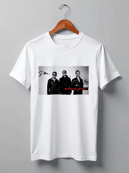 Заказать мужскую футболку в Москве. Футболка классическая Depeche Mode  от Fedor - готовые дизайны и нанесение принтов.