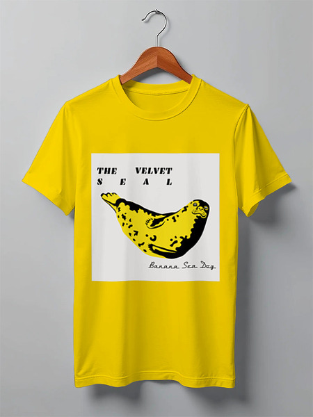 Заказать мужскую футболку в Москве. Футболка классическая Banana Seal от AG ART  - готовые дизайны и нанесение принтов.