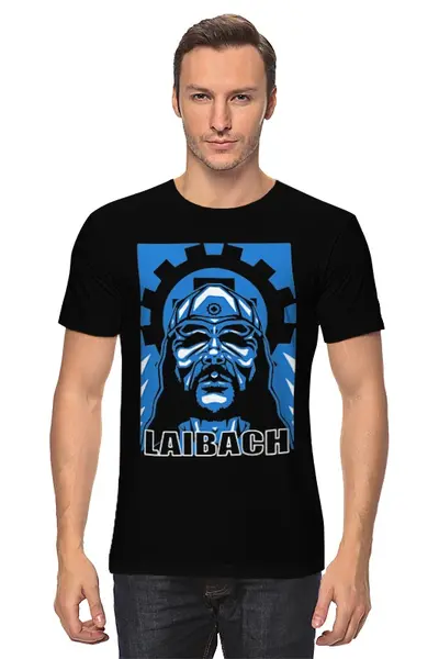 Заказать мужскую футболку в Москве. Футболка классическая Laibach / Milan Fras от OEX design - готовые дизайны и нанесение принтов.
