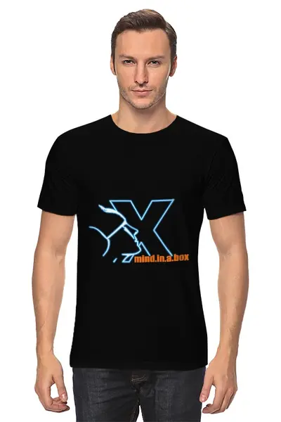 Заказать мужскую футболку в Москве. Футболка классическая mind.in.a.box / Face Logo от OEX design - готовые дизайны и нанесение принтов.