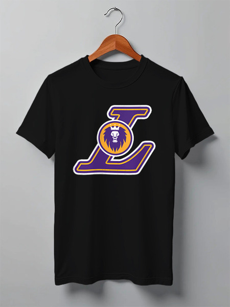 Заказать мужскую футболку в Москве. Футболка классическая LA Lakers от skynatural - готовые дизайны и нанесение принтов.