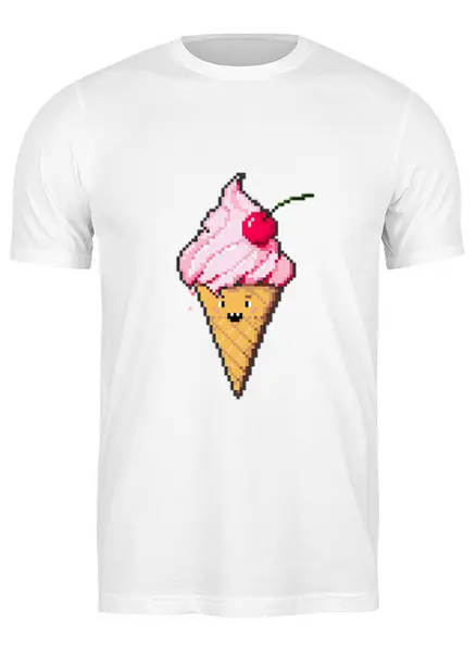 Заказать мужскую футболку в Москве. Футболка классическая ice cream от punksy - готовые дизайны и нанесение принтов.