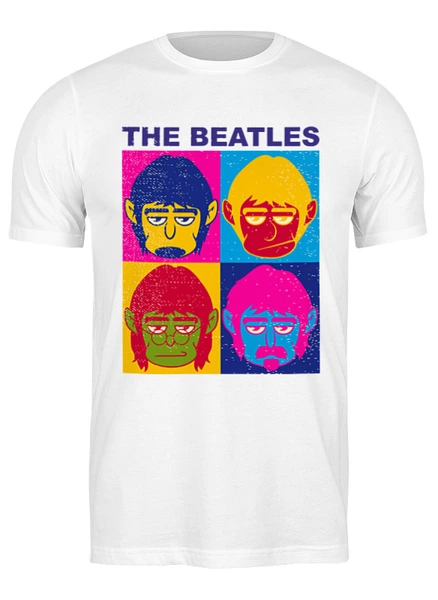 Заказать мужскую футболку в Москве. Футболка классическая The Beatles от skynatural - готовые дизайны и нанесение принтов.