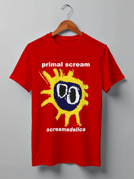 Заказать мужскую футболку в Москве. Футболка классическая Primal Scream / Screamadelica от OEX design - готовые дизайны и нанесение принтов.