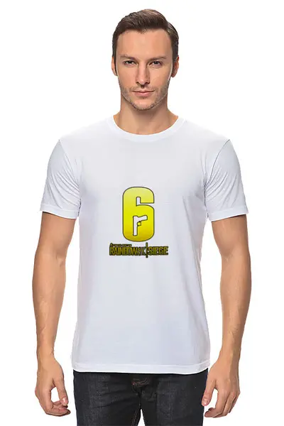 Заказать мужскую футболку в Москве. Футболка классическая  Rainbow 6 от THE_NISE  - готовые дизайны и нанесение принтов.
