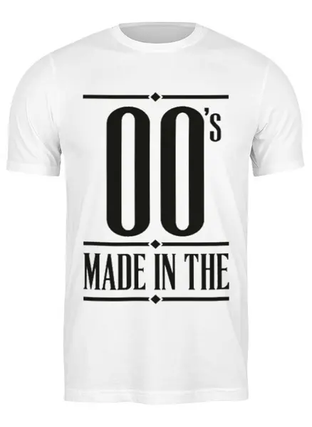 Заказать мужскую футболку в Москве. Футболка классическая Made in the 00s от ROK - готовые дизайны и нанесение принтов.