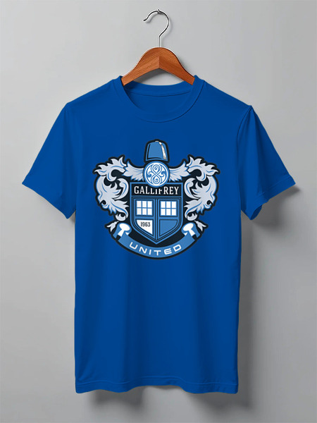 Заказать мужскую футболку в Москве. Футболка классическая Gallifrey United от geekbox - готовые дизайны и нанесение принтов.
