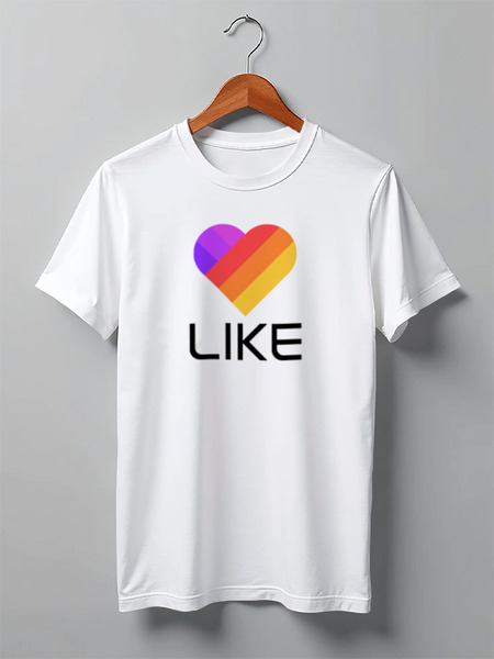 Заказать мужскую футболку в Москве. Футболка классическая Like  от DESIGNER   - готовые дизайны и нанесение принтов.