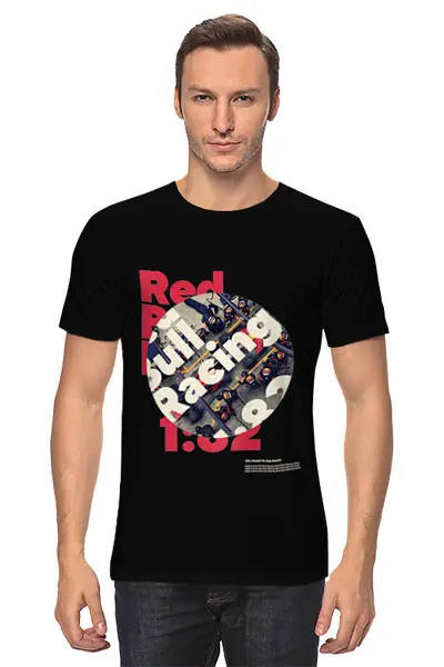 Заказать мужскую футболку в Москве. Футболка классическая Ред булл от Алексей Кехтер - готовые дизайны и нанесение принтов.