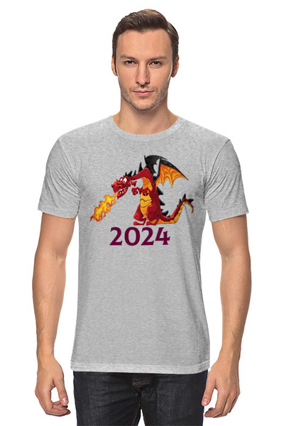 Заказать мужскую футболку в Москве. Футболка классическая Дракон  от Print design  - готовые дизайны и нанесение принтов.
