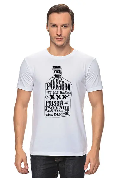 Заказать мужскую футболку в Москве. Футболка классическая Poison от Kostya  - готовые дизайны и нанесение принтов.