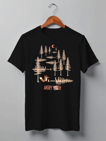 Заказать мужскую футболку в Москве. Футболка классическая Angry Fox от oneredfoxstore@gmail.com - готовые дизайны и нанесение принтов.