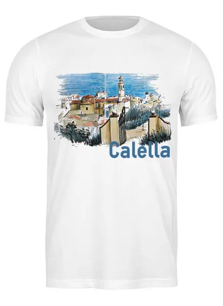Заказать мужскую футболку в Москве. Футболка классическая Calella от mspnru - готовые дизайны и нанесение принтов.