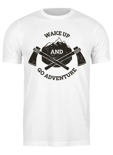 Заказать мужскую футболку в Москве. Футболка классическая Mountains от oneredfoxstore@gmail.com - готовые дизайны и нанесение принтов.