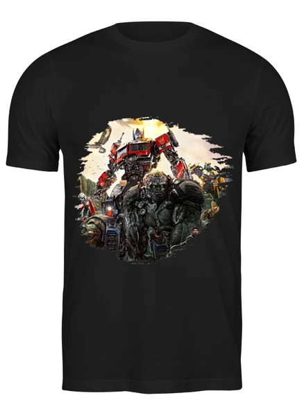 Заказать мужскую футболку в Москве. Футболка классическая Transformers: rise of the beasts  от Andrey  Golovin - готовые дизайны и нанесение принтов.