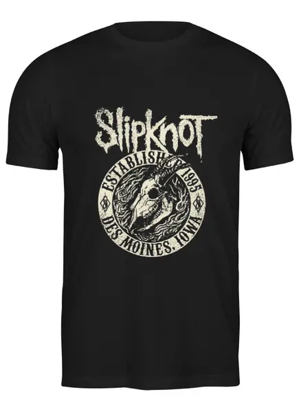 Заказать мужскую футболку в Москве. Футболка классическая Slipknot от geekbox - готовые дизайны и нанесение принтов.