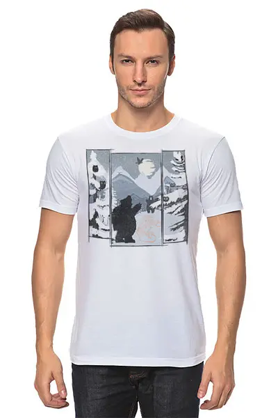 Заказать мужскую футболку в Москве. Футболка классическая Yellow Snow от oneredfoxstore@gmail.com - готовые дизайны и нанесение принтов.