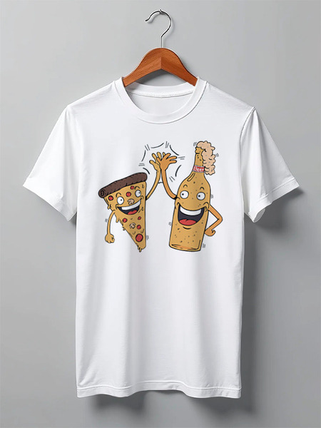 Заказать мужскую футболку в Москве. Футболка классическая Burgers от oneredfoxstore@gmail.com - готовые дизайны и нанесение принтов.
