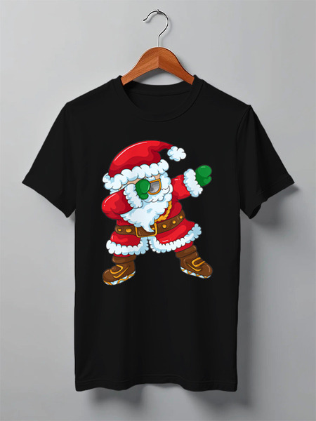 Заказать мужскую футболку в Москве. Футболка классическая Dab Santa от skynatural - готовые дизайны и нанесение принтов.